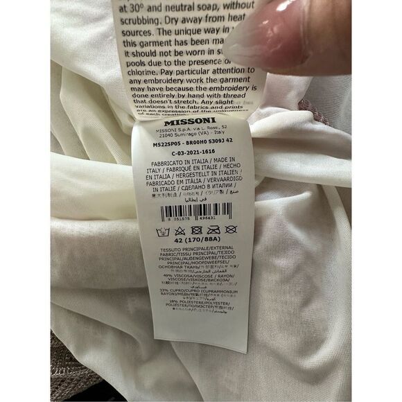 MISSONI Zigzag Knit One-Shoulder Swimsuit - Picture 10 of 11